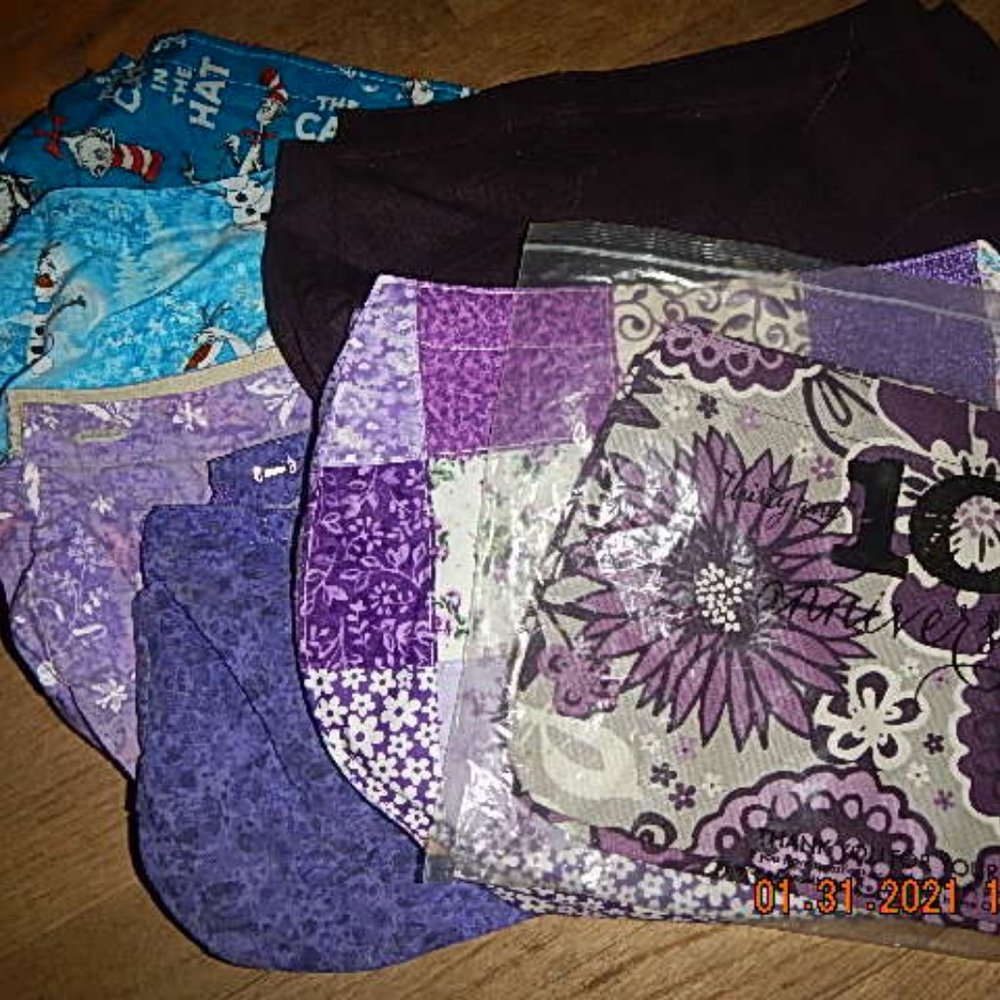 LOT OF Thirty-One Suite BUNDLE- brown PURSE, 9 SKIRTS, 1 WRISTLET